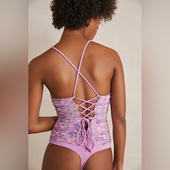Free People Intimately Butterfly Bodysuit | Purple and Pink FP Bodysuit | NWOT - Picture 4 of 12